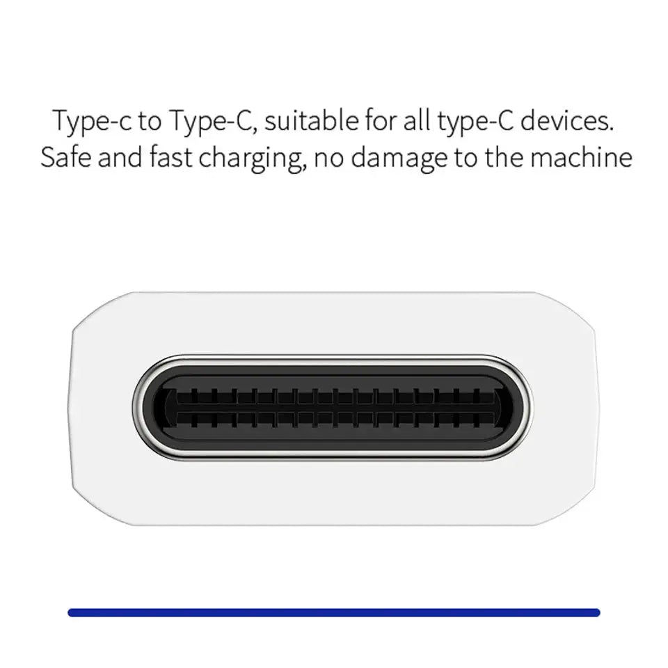 2-pack PD 45W USB-C cables, white, Type-C to Type-C fast charging