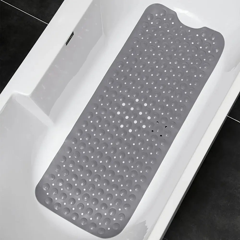 Non-slip bathtub mat by Simples Market, gray with suction cups