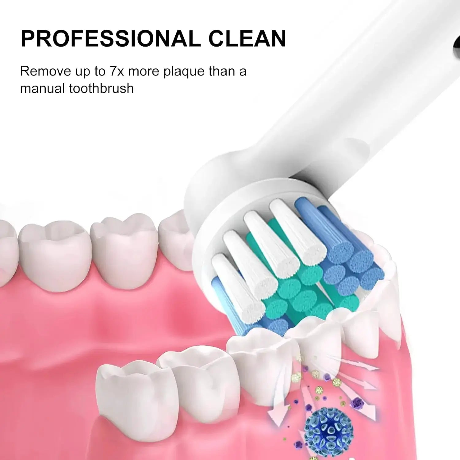 Oral B Braun Replacement Toothbrush Heads Extra Soft Dupont Bristles Rounded End For Gentle Cleaning Whitening