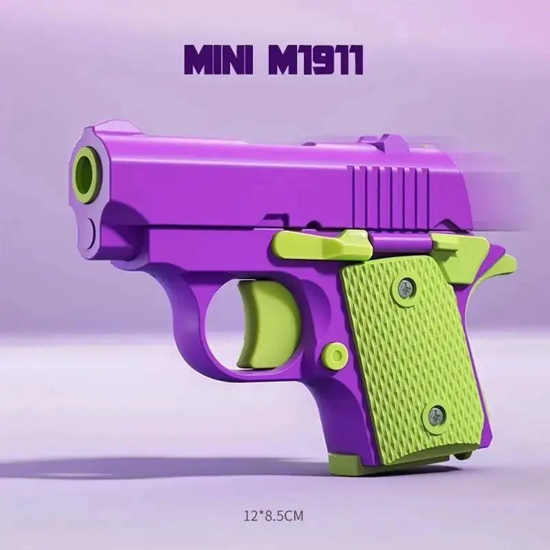 Gravity Activated Mini 3D Printed 1911 Style Pistol Fidget Toy ABS Plastic Stress Relief Gift For Boys