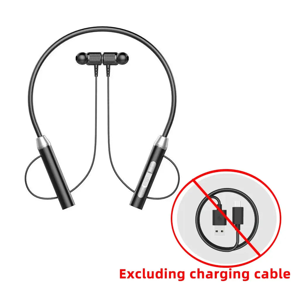 NovaPulse Wireless Bluetooth Neckband Earphones Waterproof Magnetic Earbuds With LED Display And 12D Stereo
