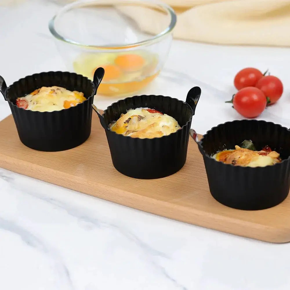Silicone Egg Poacher Cups For Air Fryer Ovens Cupcake Liners Ramekins Reusable Food Grade Silicone