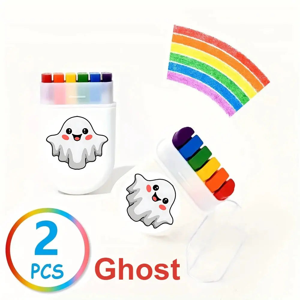 2 Pcs Rainbow Crayon Paint Color Set Oil Pastel Accessories For Birthday Party Christmas Halloween Gift