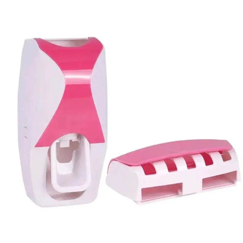 Wall Mounted Toothbrush And Toothpaste Holder Set With Automatic Dispenser And Cup Holder