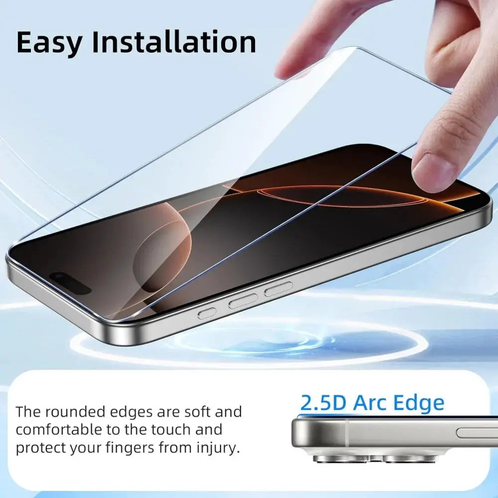 NovaShield HD Tempered Glass Screen Protector Pack 1 To 5 For iPhone 11 To 17 Pro Max Crystal Clear Sensitive Touch