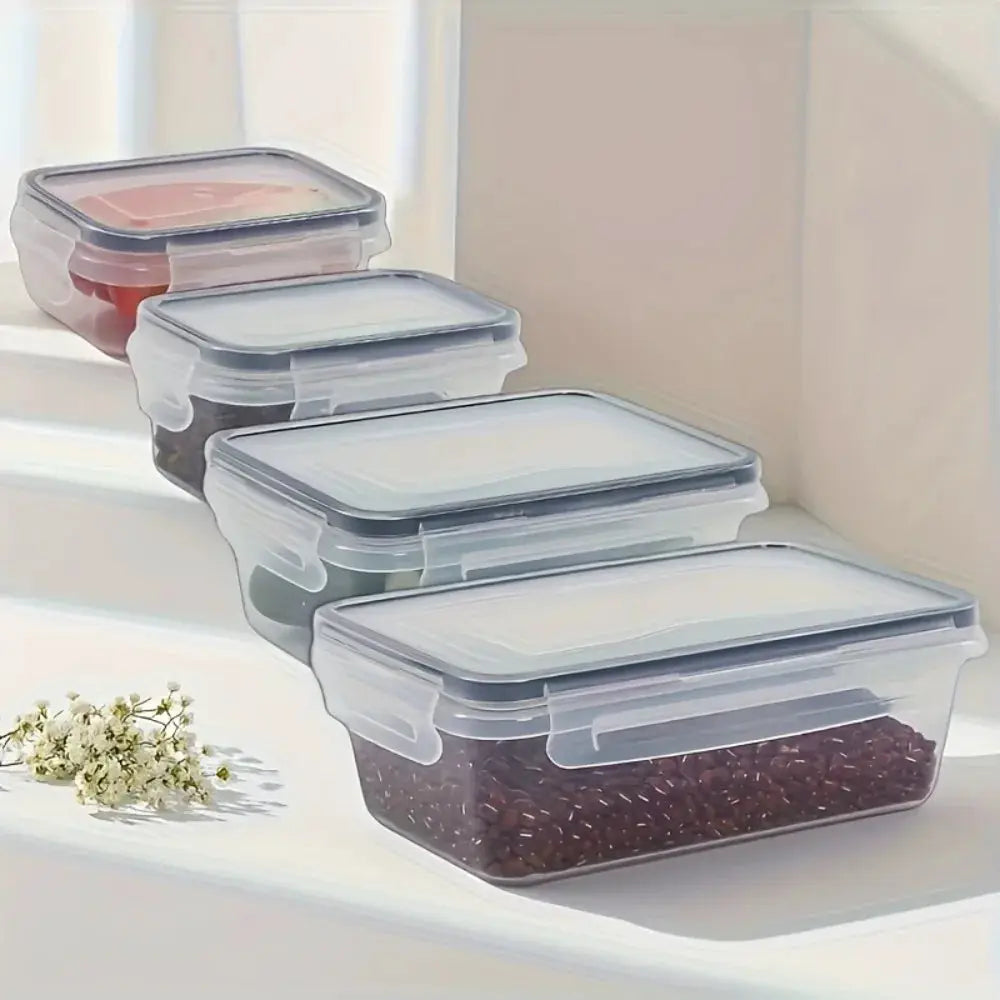8 Piece BPA Free Airtight Food Container Set With Locking Lids Microwave And Freezer Safe PP Plastic Storage