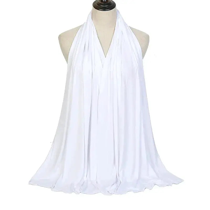 Modal Cotton Jersey Hijab Scarf 170x60cm Long Soft Plain Turban Head Wrap For Women