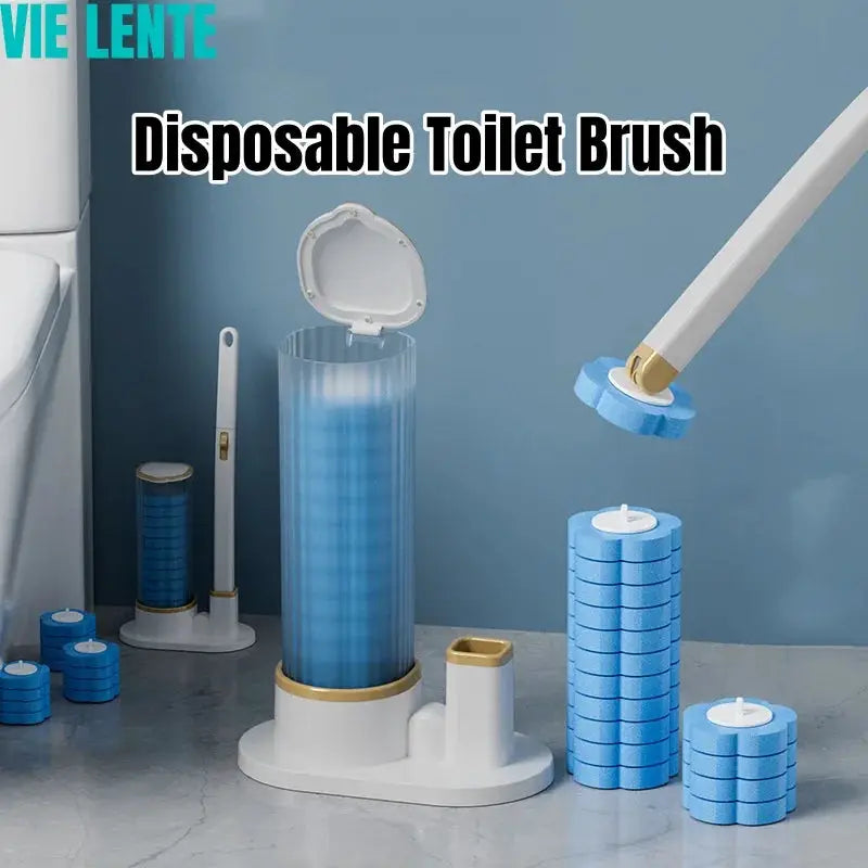 EcoClean Disposable Wall Mounted Toilet Brush With Hygienic Fast Dry Hollow Design Odor Prevention