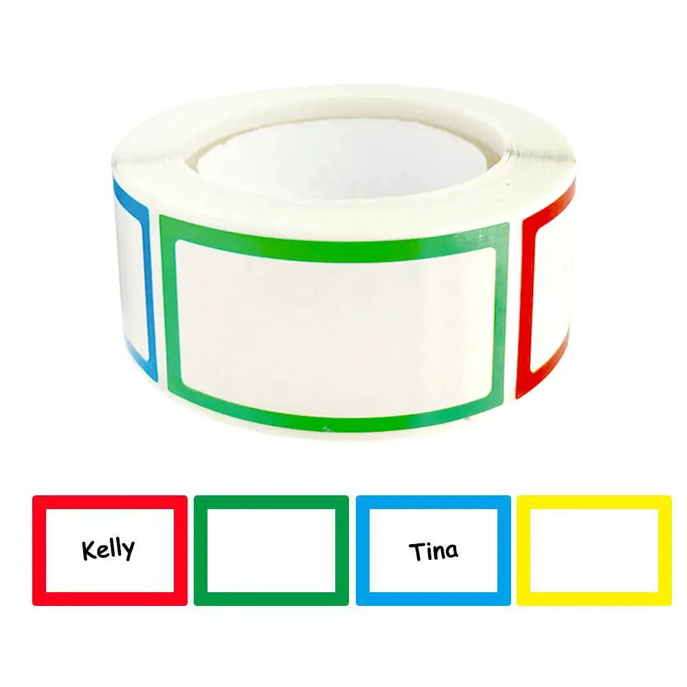 250 Pcs Per Roll Name Storage Labels 4 Designs DIY Decor Labels 1.0 X 1.8 In Perfect For Office Home Kitchen Storage