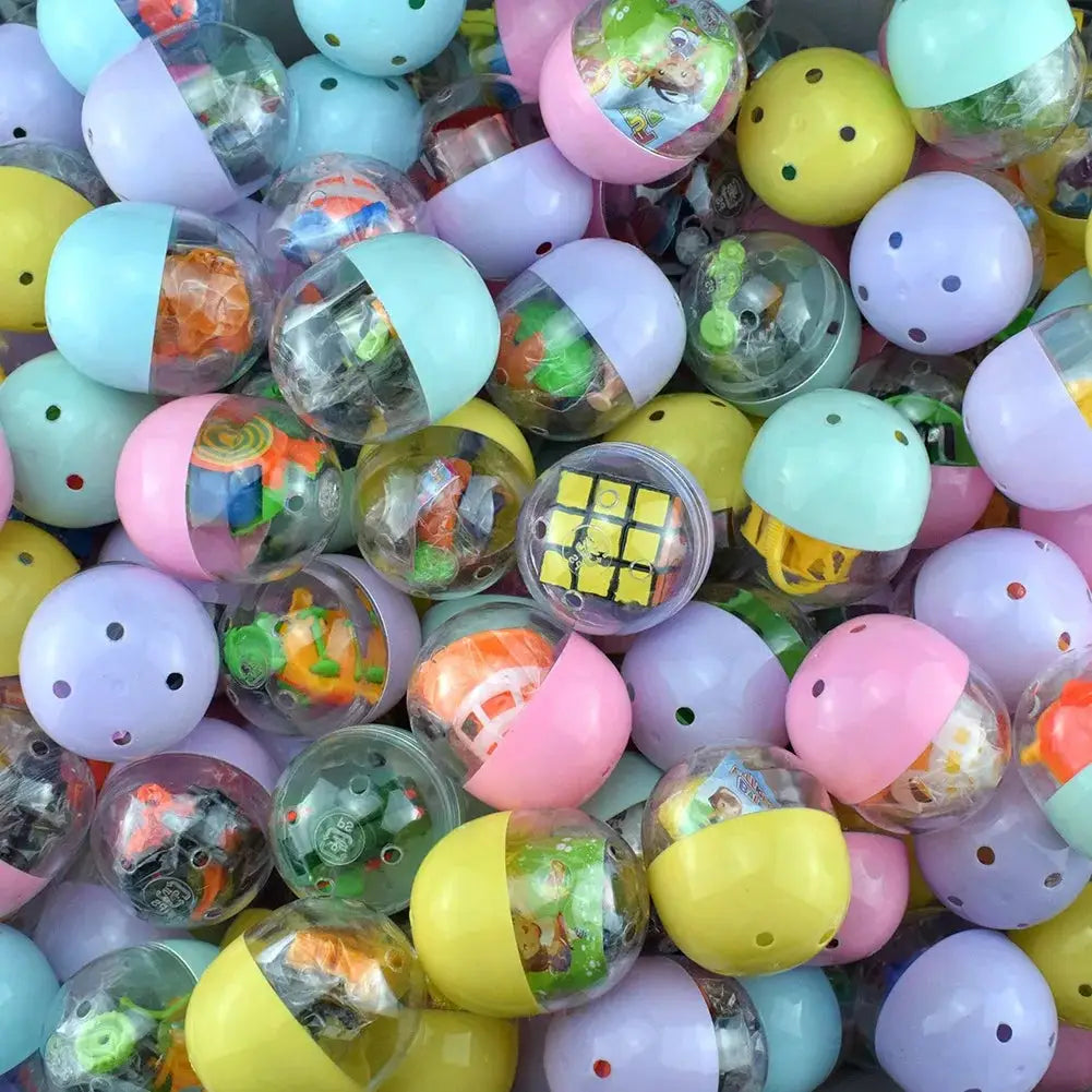 Simples Market candy-color gacha surprise capsules, 10–30 pcs, pastel plastic capsules for kids' party gifts