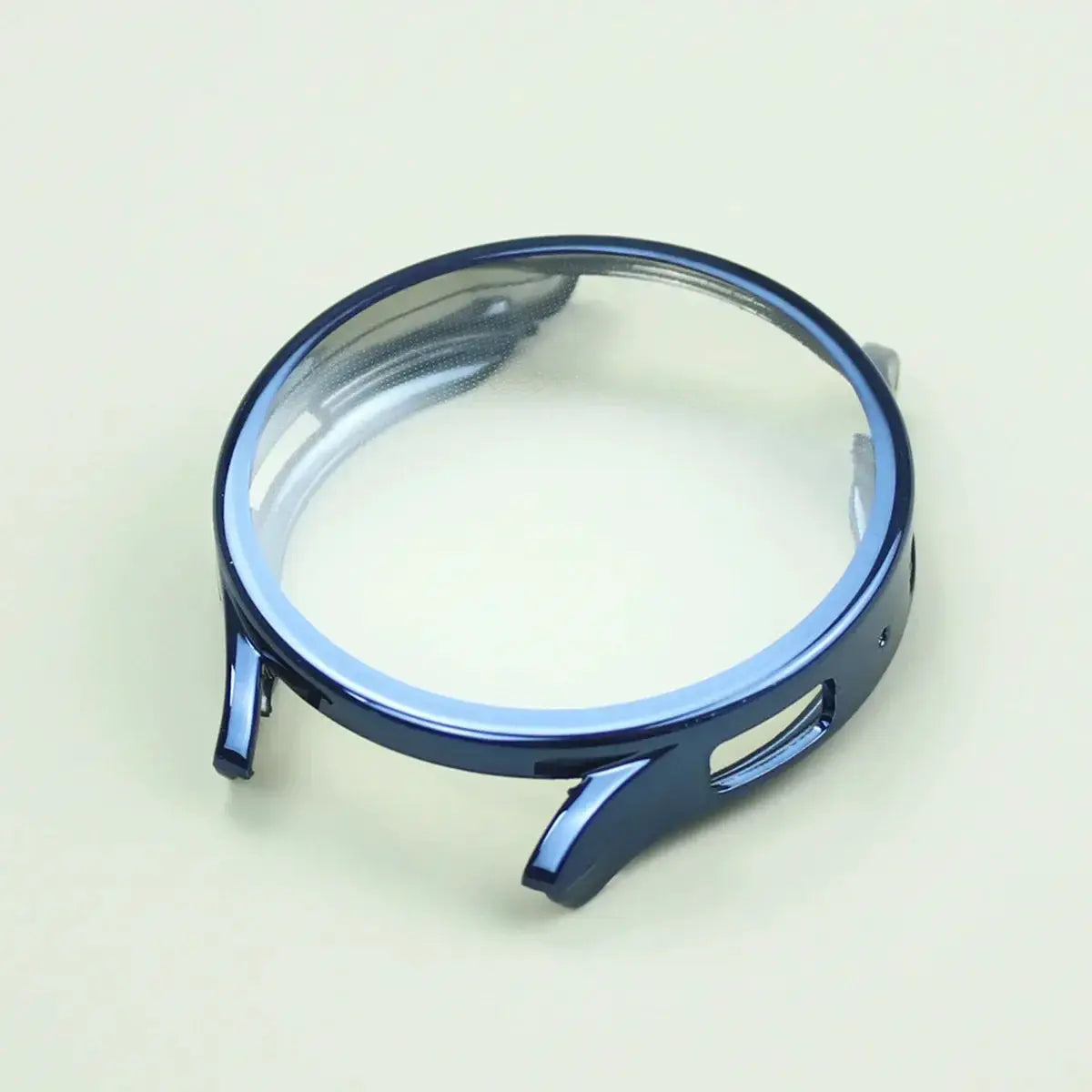 Blue full-cover TPU case for Samsung Galaxy Watch 40/44mm, silicone bumper with screen protection.