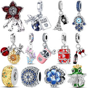925 Sterling Silver Pendant Beads Carnivorous Plant Monster Charm Trendy Collection For Bracelet And Necklace Jewelry