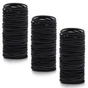 FlexiHair Small Black Hair Ties 98 to 200 Pack Durable Elastic Ponytail Holders for Women Girls Babies
