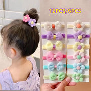 Flower Elastic Hair Bands For Girls Set 20 Or 10 Pieces Hair Accessories Children Headbands Party Birthday Headwear