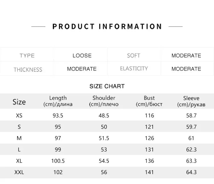 Semir Down Jacket Men product information and size chart with XS–XXL measurements