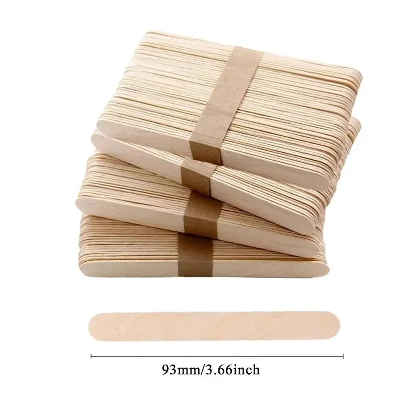 100 Pcs Ice Cream Popsicle Sticks Wooden Sticks For DIY Crafts Natural Wood Lolly Sticks