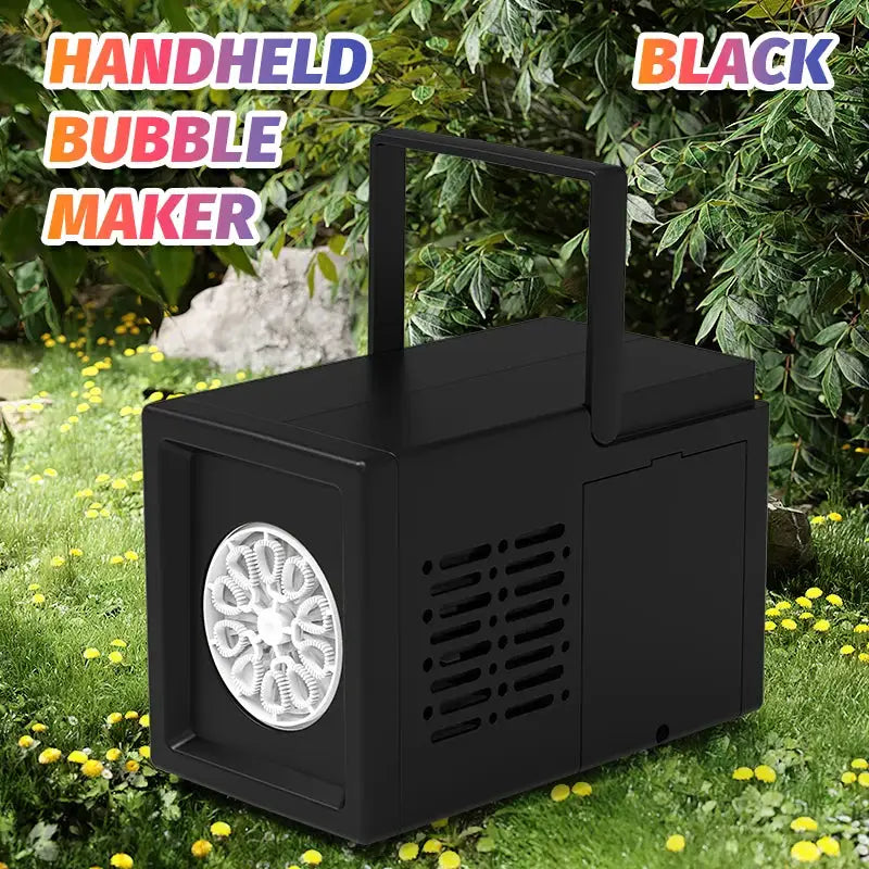 10 Hole Automatic Bubble Machine Handheld Outdoor Birthday Party Toy No Battery Needed No Bubble Water Included