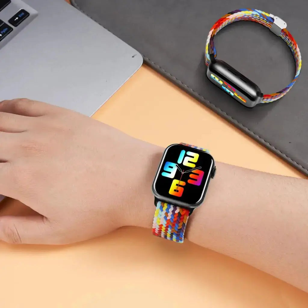 Strap For Apple watch band 46mm 45mm 44mm 49mm 40mm 41mm 42mm Braided loop correa bracelet iWatch series 10 8 9 7 5 2030