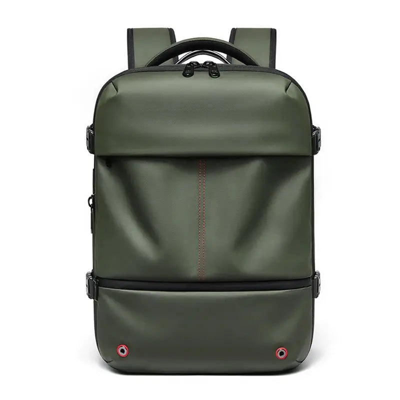 VoyagePro Travel Casual 16 Inch Vacuum Compression Laptop Backpack With USB Charging Waterproof Oxford 40L Expandable