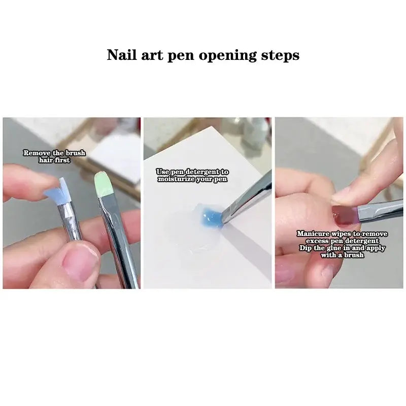 Aurora Nail Design Art Pen Transparent Brush For Precise UV Gel Extension And Intricate Nail Art Tool