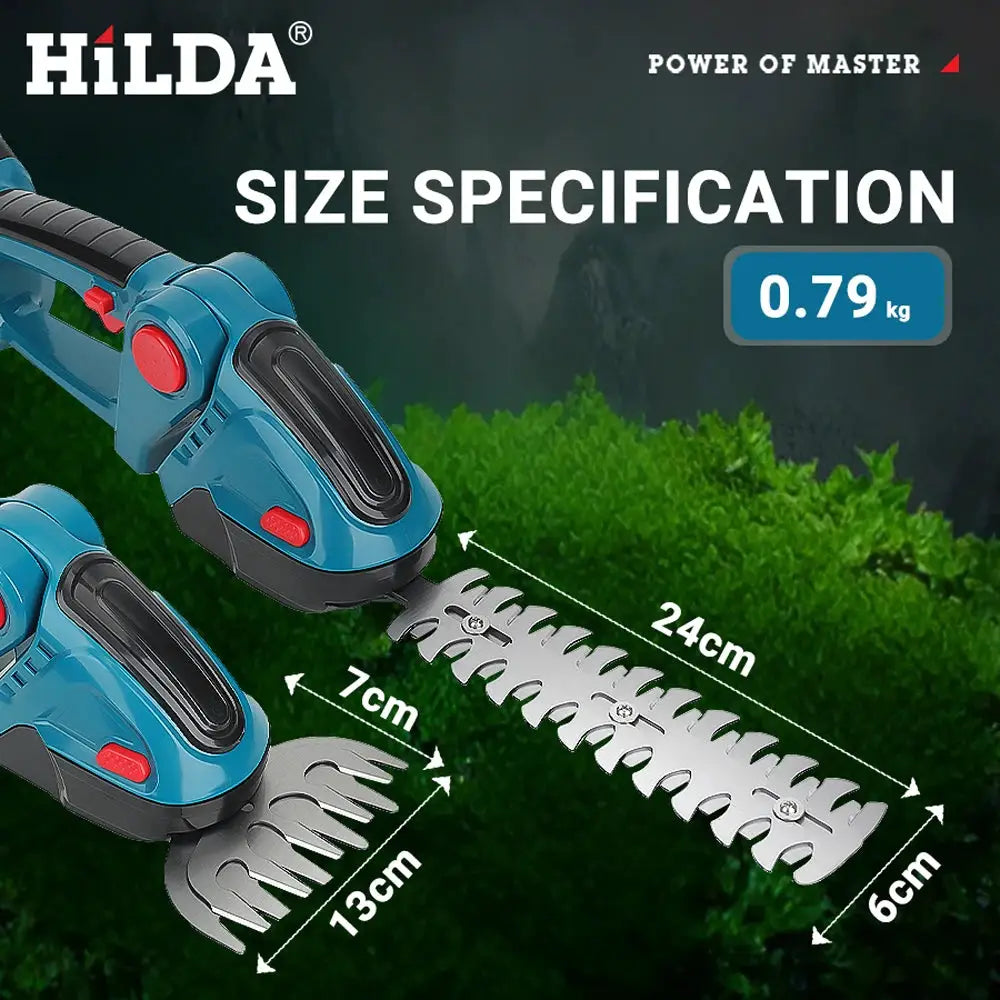 Hilda 2 In 1 Cordless Electric Hedge Trimmer And Pruning Shear For Makita 18V Battery Garden Tool