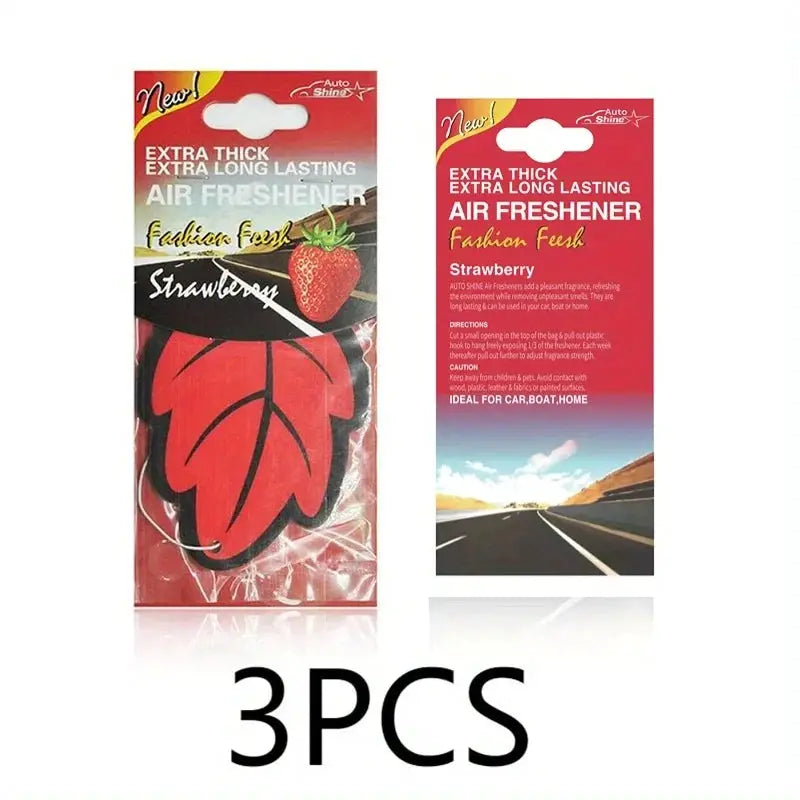 Leaf Shape Car Air Freshener Natural Scented Tea Paper Hanging Vanilla Perfume Fragrance For Auto Interior