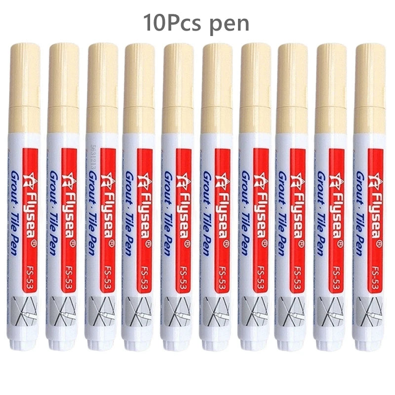 Grout Pen set of 10 beige waterproof tile seam markers by Simples Market