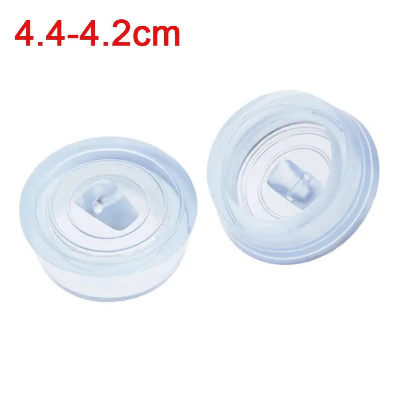Rubber sink drain plug set of 2 by Simples Market, transparent white, 4.4–4.2 cm