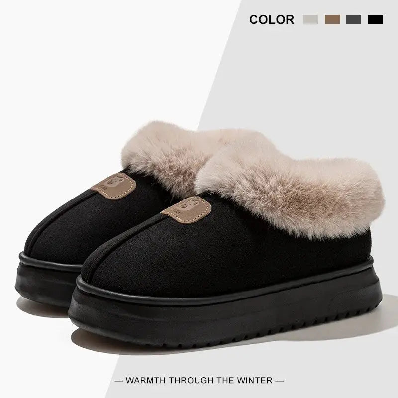 CozyNest Fleece Lined Winter Slippers for Men and Women Ankle Coverage Thick EVA Sole for Indoor Outdoor Warmth