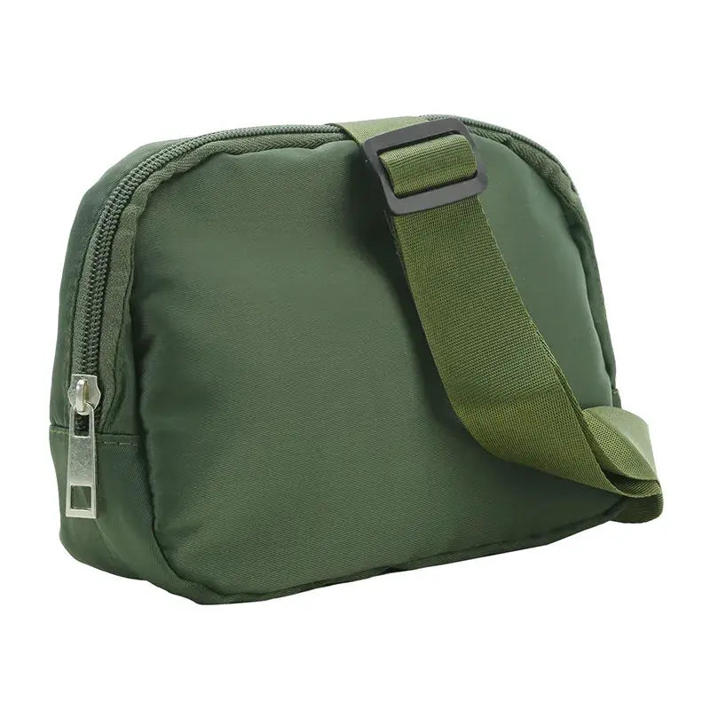 Simples Market olive green waist bag fanny pack with zipper and adjustable strap