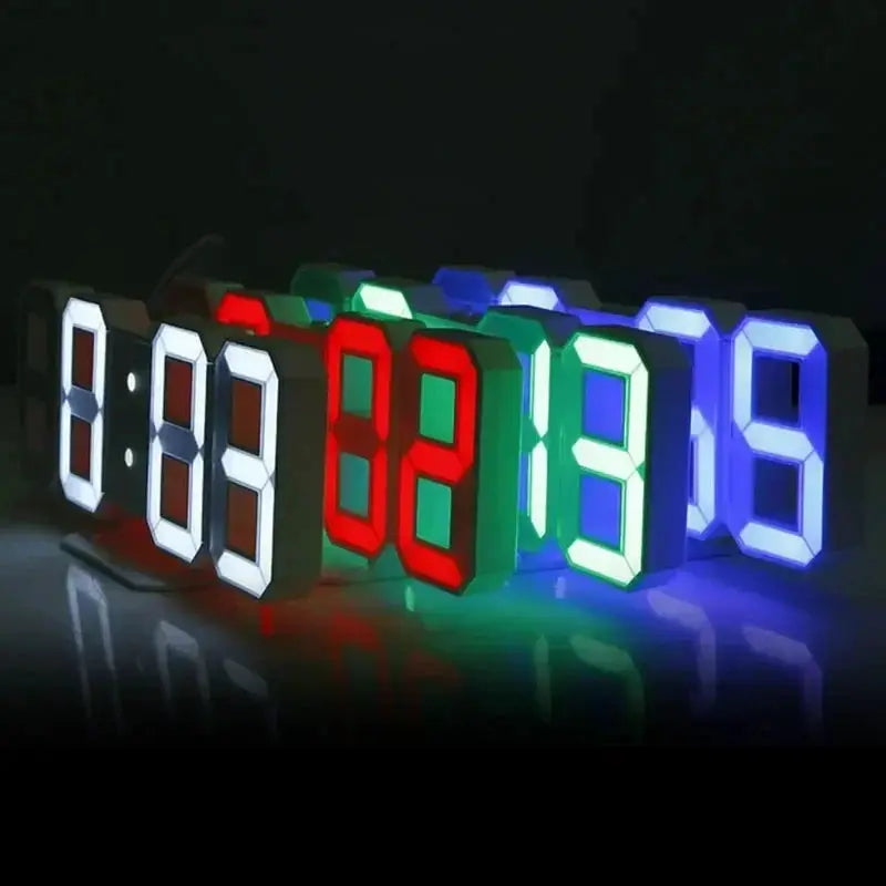 3D LED Digital Clock Wall Decoration With Night Mode For Bedroom Adjustable Electronic Room Decor Aesthetics