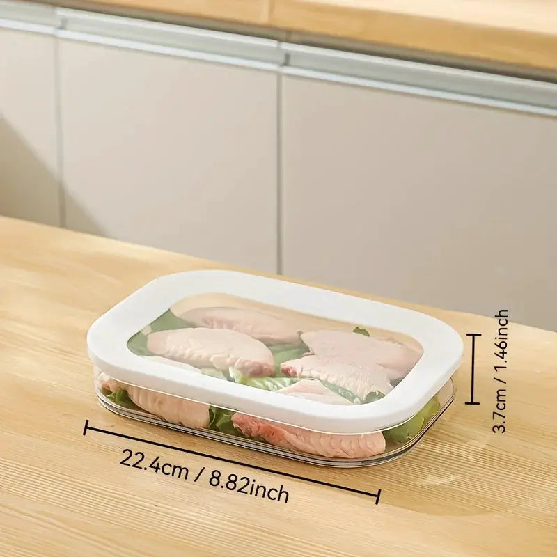 Stackable Meat Storage Container for Fridge with Clear Lid for Deli Meat Bacon Cheese and Meal Prep