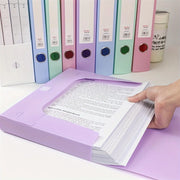 Morandi file box in pastel purple; A4 document folder, plastic and paper construction, Simples Market
