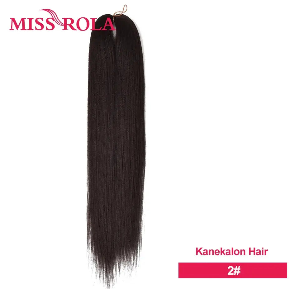 Miss Rola Kanekalon jumbo braiding hair extensions in long black with logo, by Simples Market