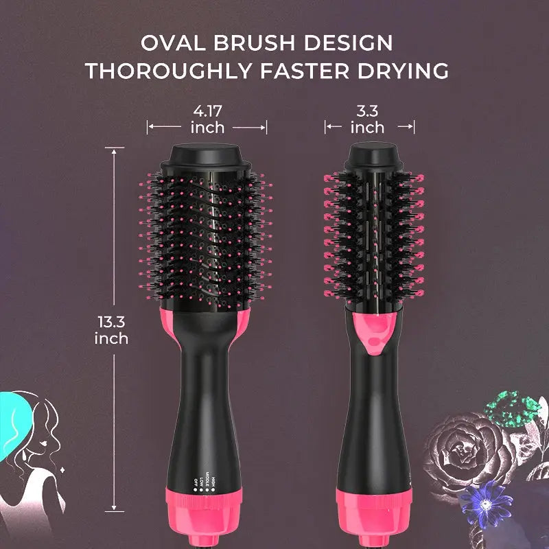 Simples Market LISAPRO 2-in-1 hair dryer and volumizer hot air brush (2-pack) in black and pink