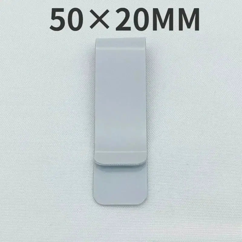 Stainless steel money clip, 50×20mm, silver belt clip for banknotes and tickets