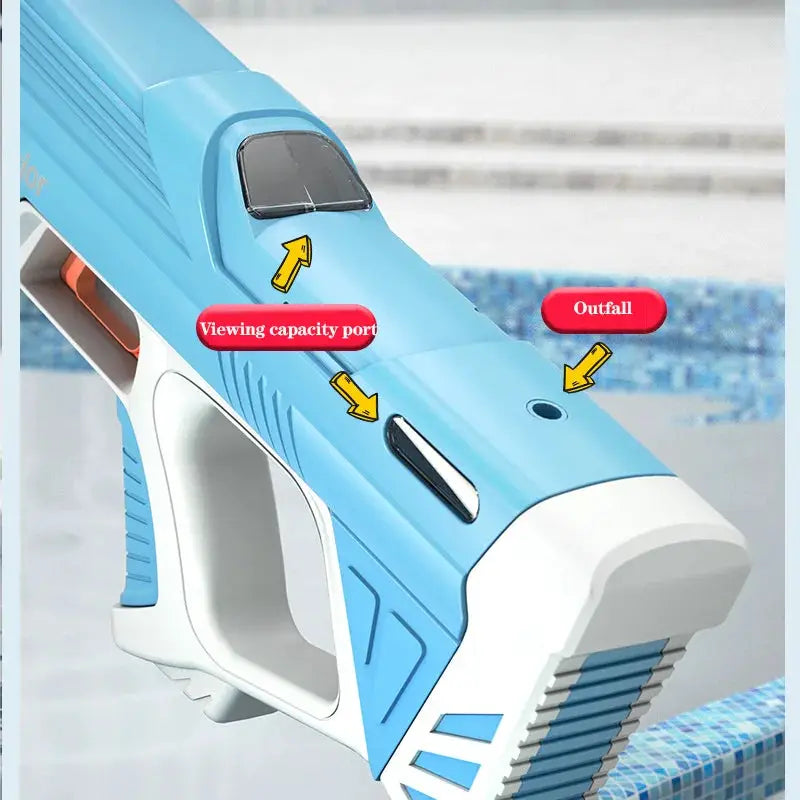 43cm Full Electric Automatic Water Storage Gun Toy For Kids Boys Beach Summer Outdoor Battle Game