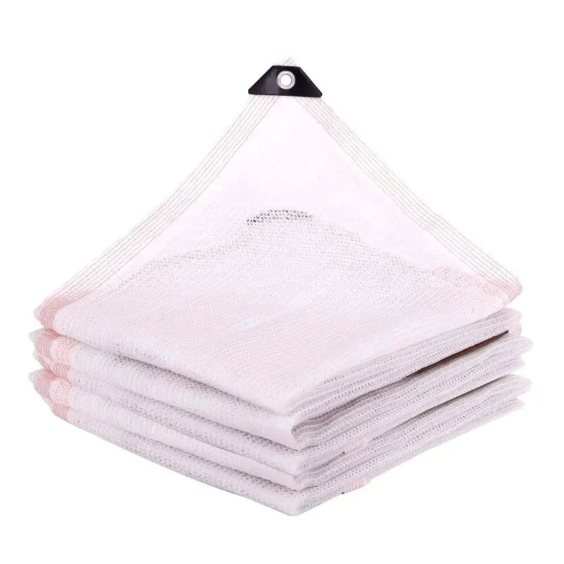 Simples Market white HDPE sun shade net for bonsai and outdoor succulents, 50% shading; folded mesh pack