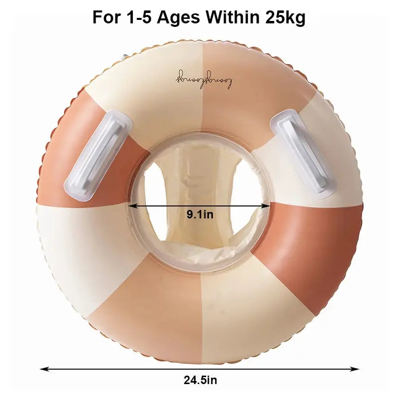 Roosin Baby Pool Float Ring Inflatable Swim Ring For Kids Under Six Safe Buoyancy Seat For Water Play