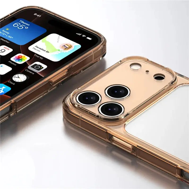 LuxShield Clear Hybrid Shockproof Case For iPhone 17 Series TPU And PC Protective Cover