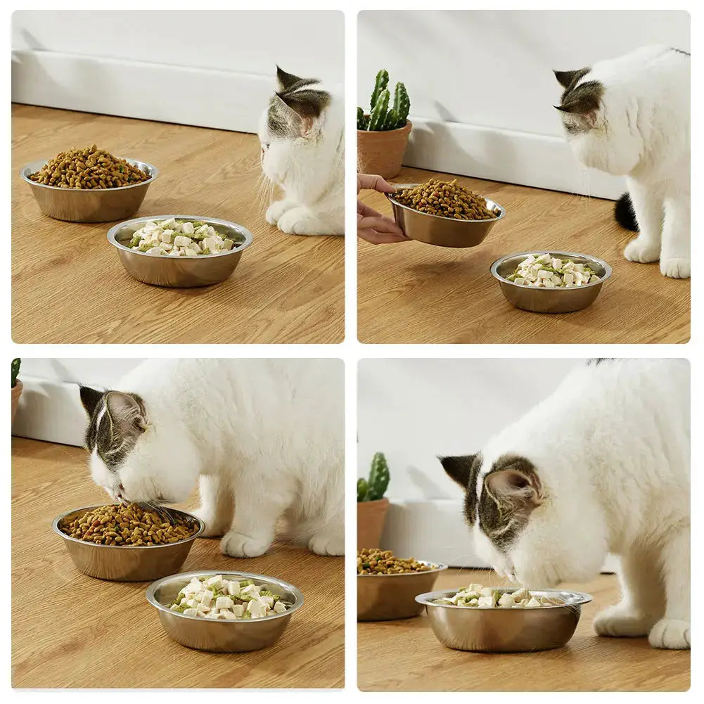 Large Capacity Stainless Steel Pet Bowl For Dogs And Cats Durable Metal Feeding Drinking Bowl