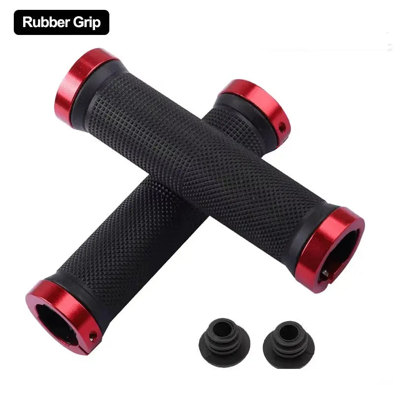 Bicycle Handlebar Grips Rubber Bilateral Lock Non Slip For BMX MTB Mountain Bikes Cycling Accessories