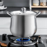 Large Stainless Steel Stock Pot For Soups And Stews Durable Easy To Clean Essential Kitchen Gadget