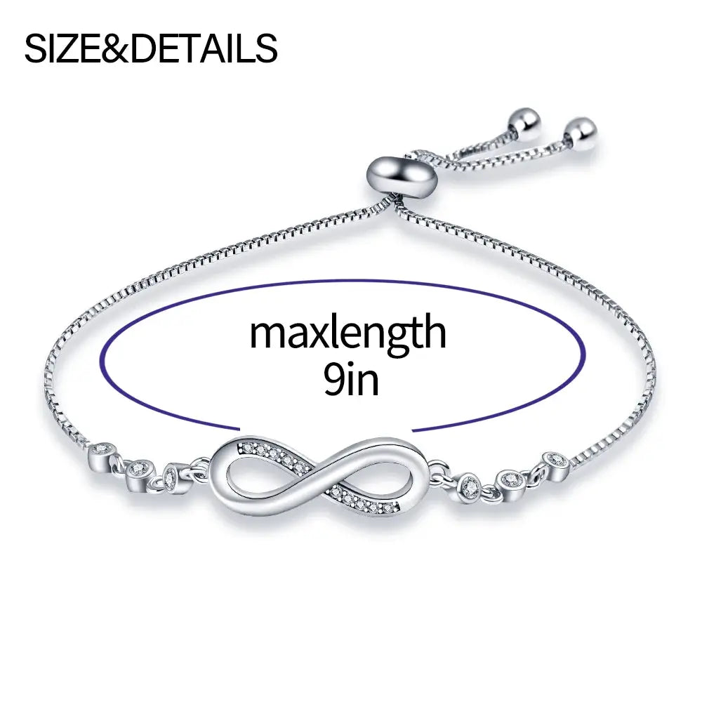 925 Sterling Silver Lucky Symbol Zircon Bracelet For Women Romantic Valentines Day Jewelry Gift Luxury