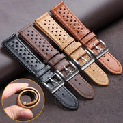 EraCraft Vintage Genuine Leather Watch Strap 18mm 20mm 22mm Universal Fit Breathable Cowhide Comfort