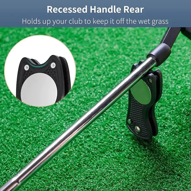 Grearth Golf Divot Repair Tool Foldable Metal With Magnetic Ball Marker For Golf Green Maintenance