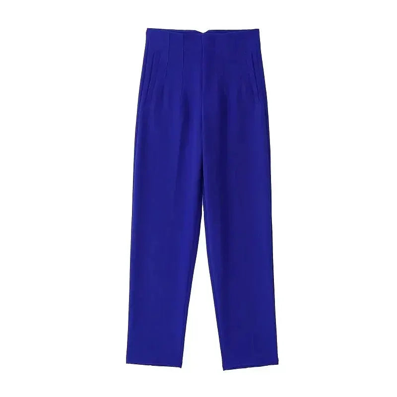 HXAO Ladies High Waist Formal Office Pants Pencil Trousers For Women Black Pink White