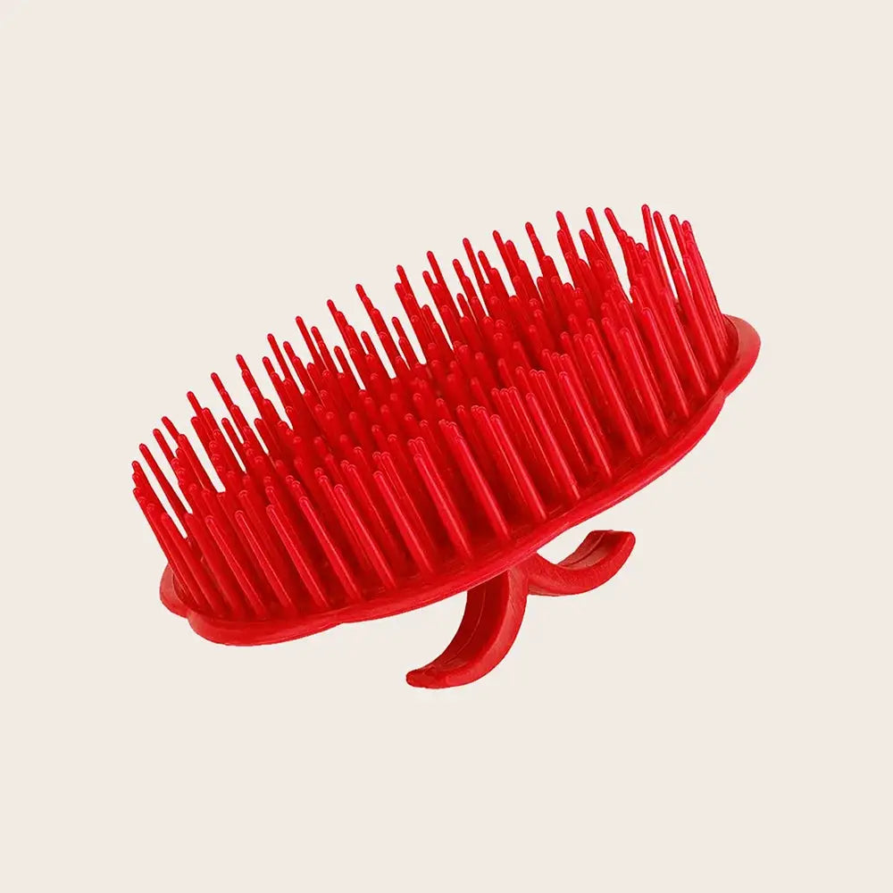 Head wash scalp massage brush, red, Simples Market, shampoo brush