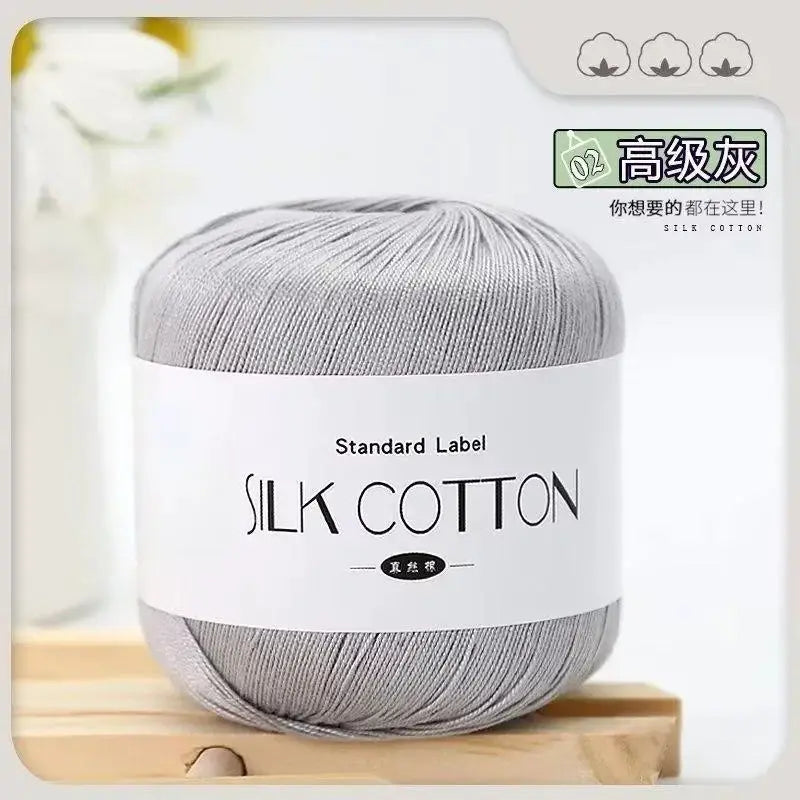 50g Silk Lace Cotton Milk Crochet Yarn For Baby Hand Knitting Warm Soft Thread Cross Stitch Supplies