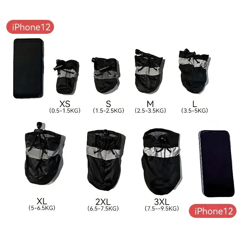 4 Pack Water Resistant Dog Shoes For Small Dogs Outdoor Rain Boots Protect Paws Keep Dry